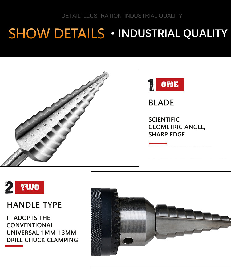 details of HSS Step Drill